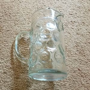 Vintage clear glass pitcher mug